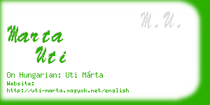 marta uti business card